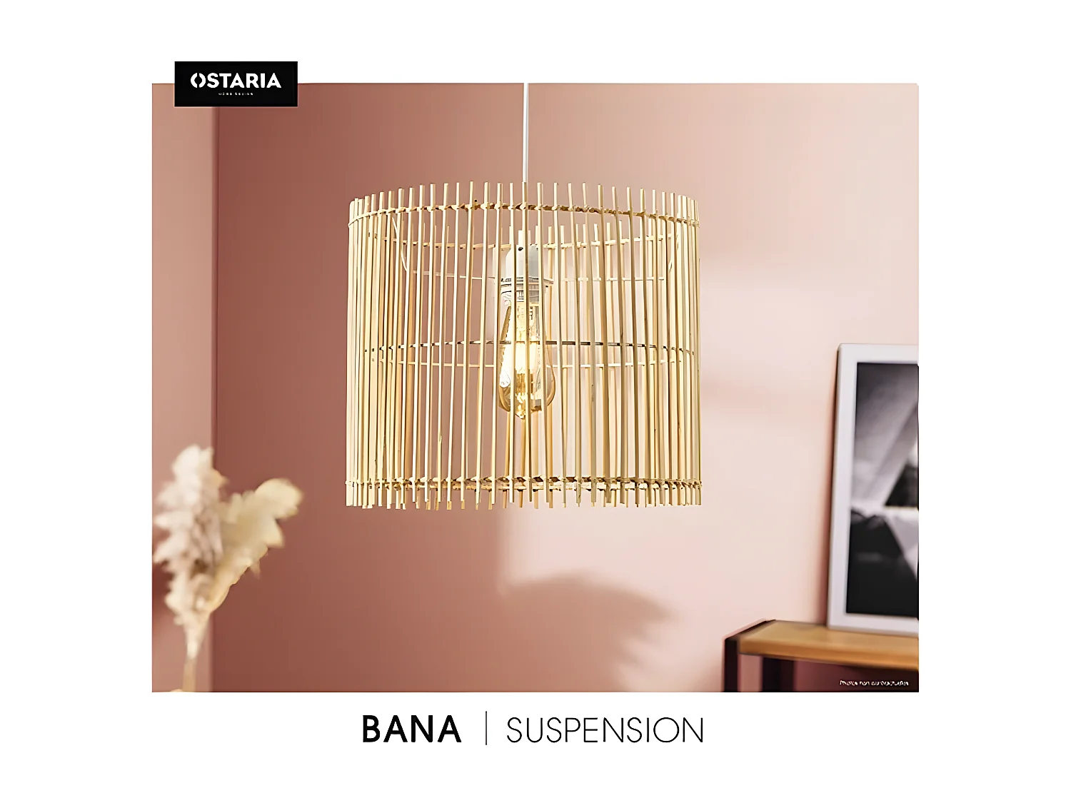 Suspension en bambou naturel Bana Ostaria