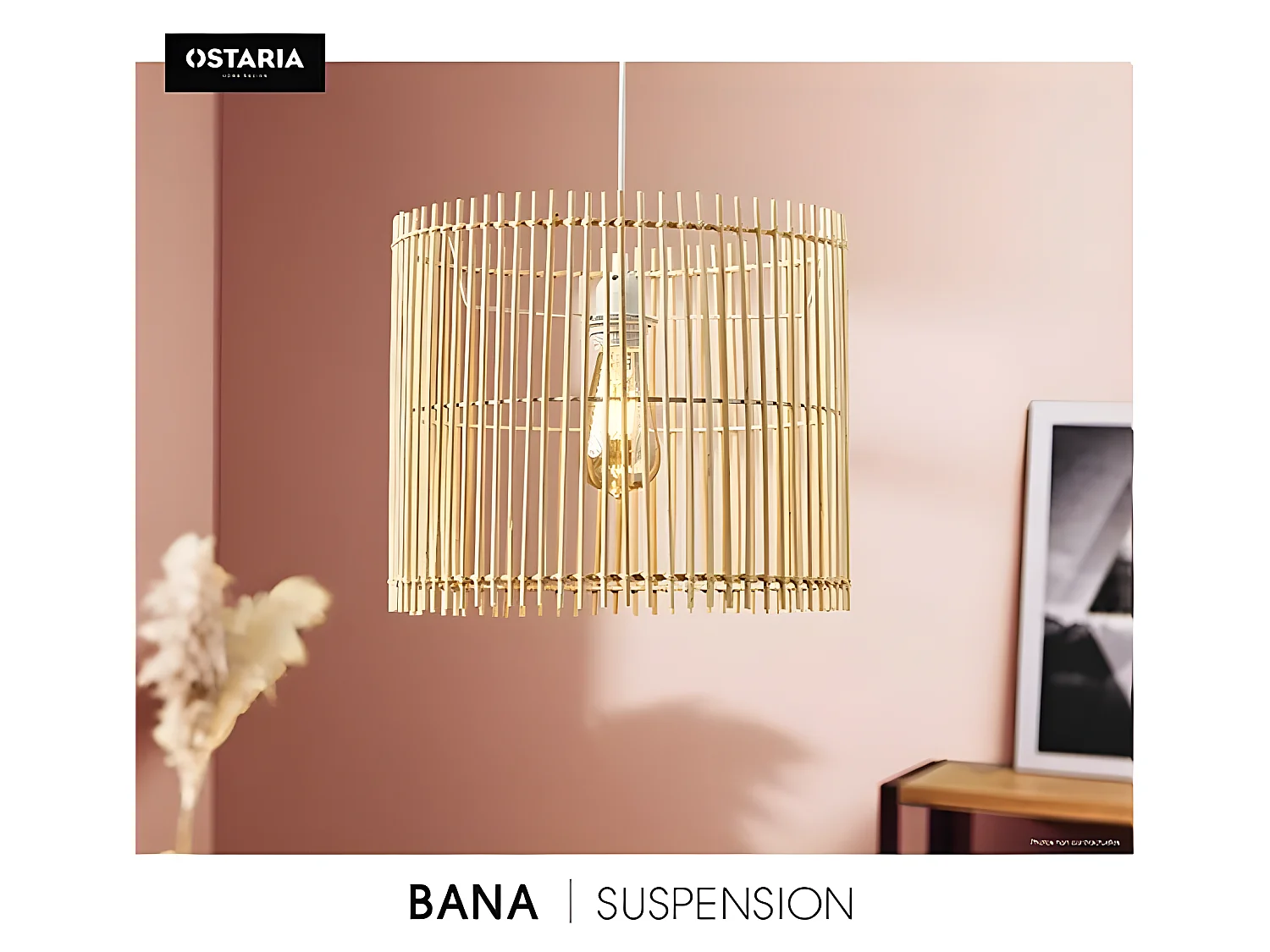 Suspension en bambou naturel Bana Ostaria