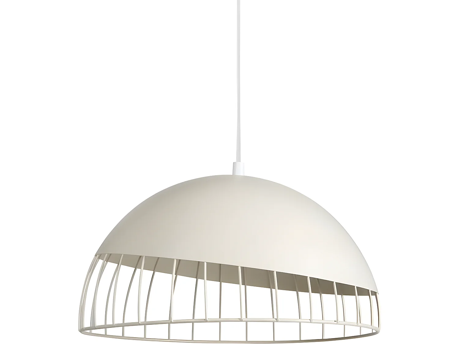 Suspension métal blanc Colisée Ostaria