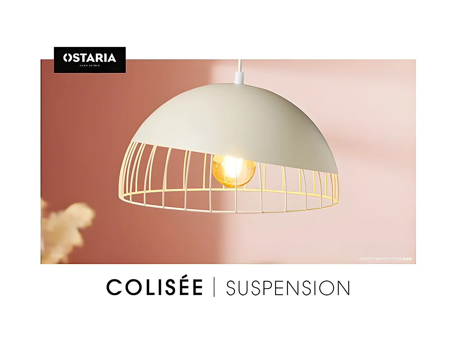 Suspension métal blanc Colisée Ostaria