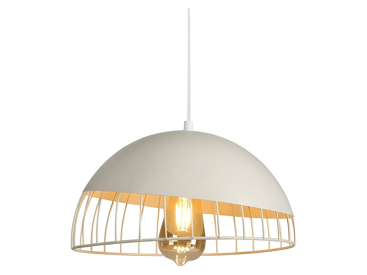 Suspension métal blanc Colisée Ostaria