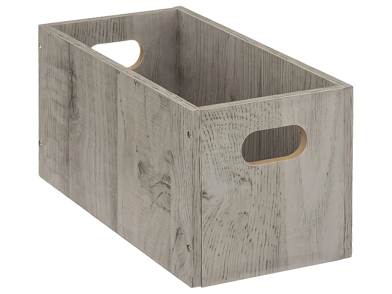Boîte de rangement en Bois Gris 15 x 31 x 15 cm