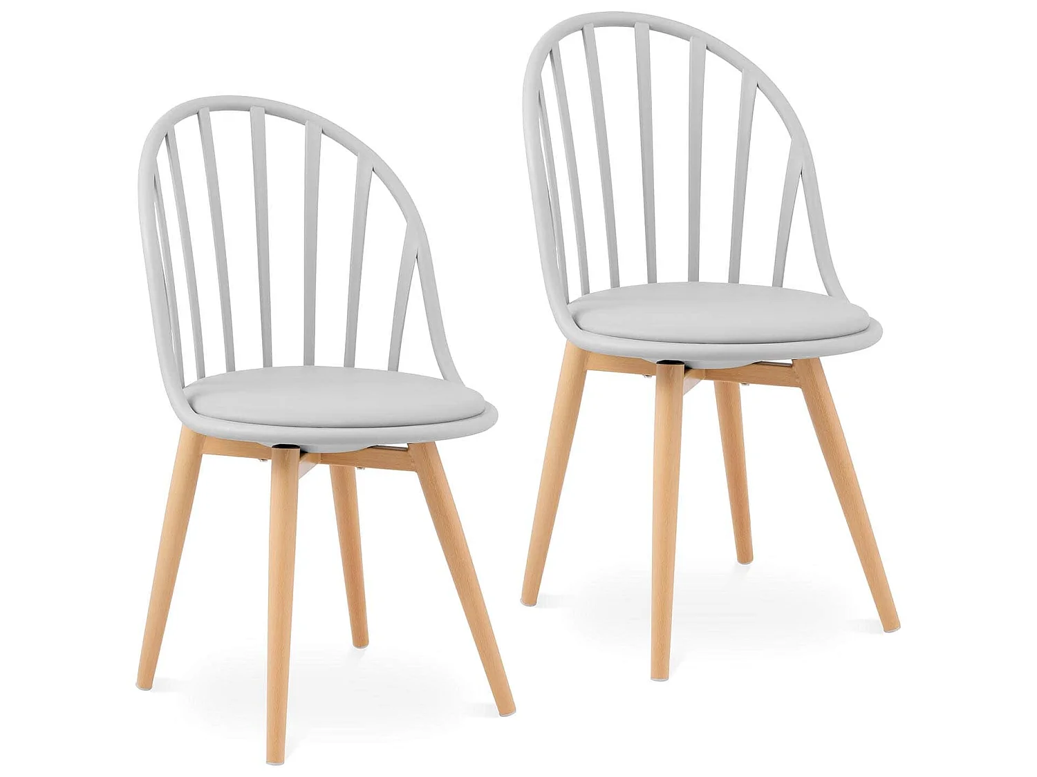 Lot de 2 chaises salon salle à manger restaurant cafés bureaux terrasses salles d'attente 150 kg max dossier ouvert blanc 14_0005990