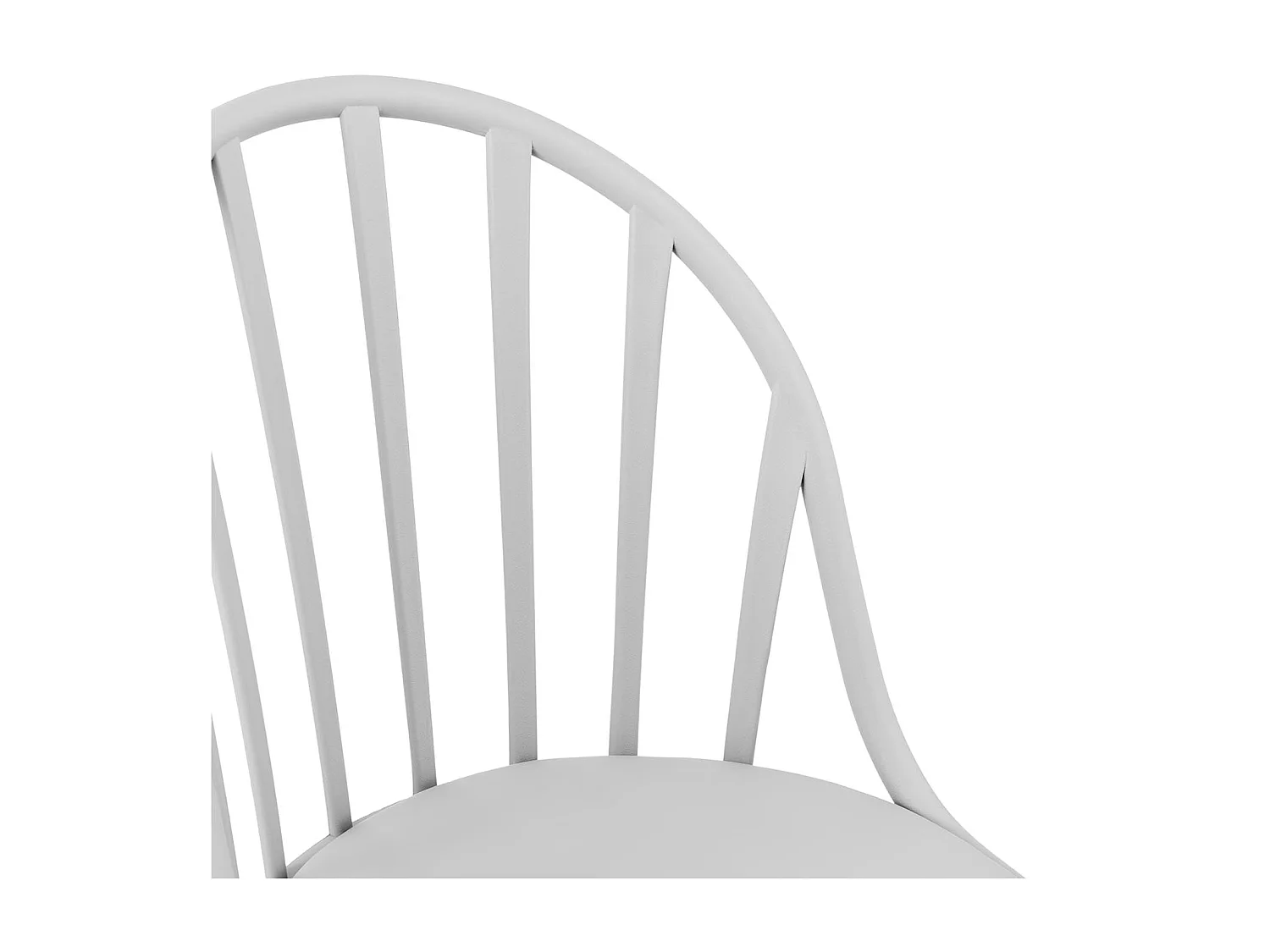 Lot de 2 chaises salon salle à manger restaurant cafés bureaux terrasses salles d'attente 150 kg max dossier ouvert blanc 14_0005990