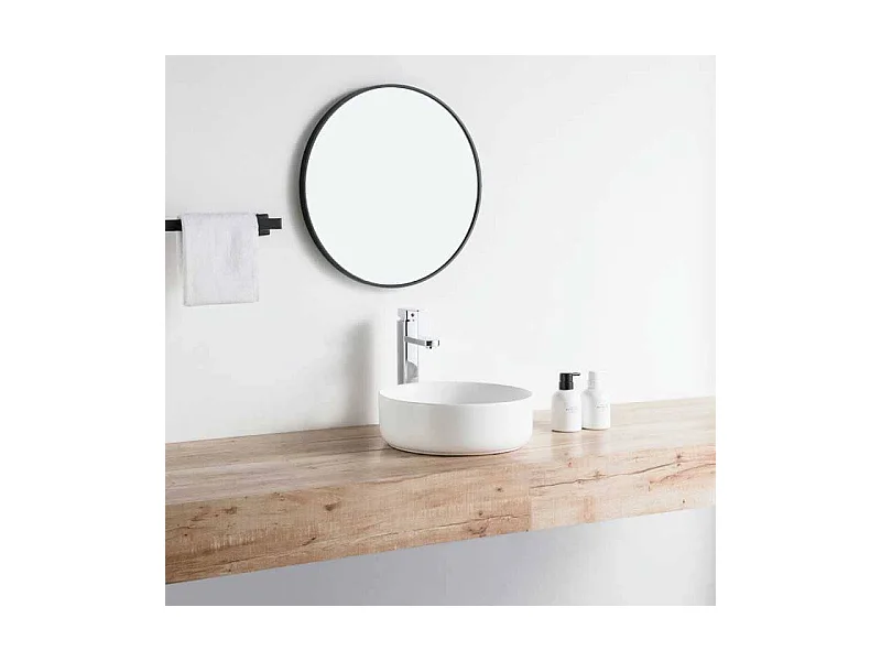 Lavabo blanco mate sobre encimera cerámico MENDOZA Ø 36 cm  Ø36 cm