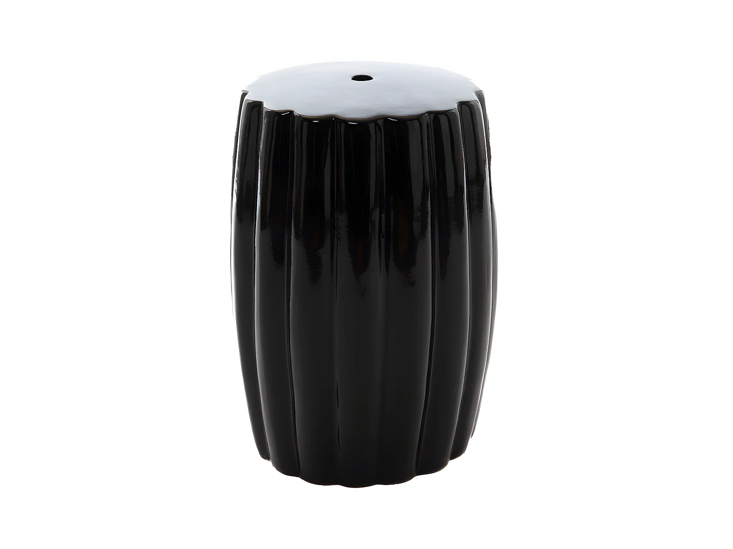 Tabouret Hortance noir en céramique