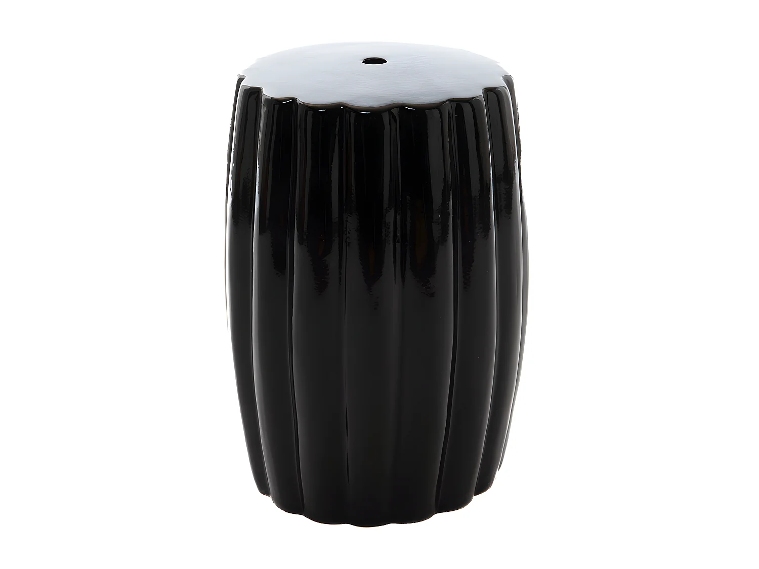 Tabouret Hortance noir en céramique