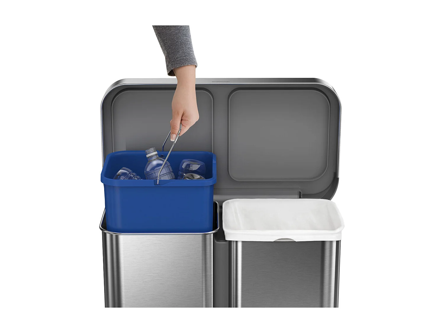 Simplehuman Poubelle à pédale 58l inox - cw2025
