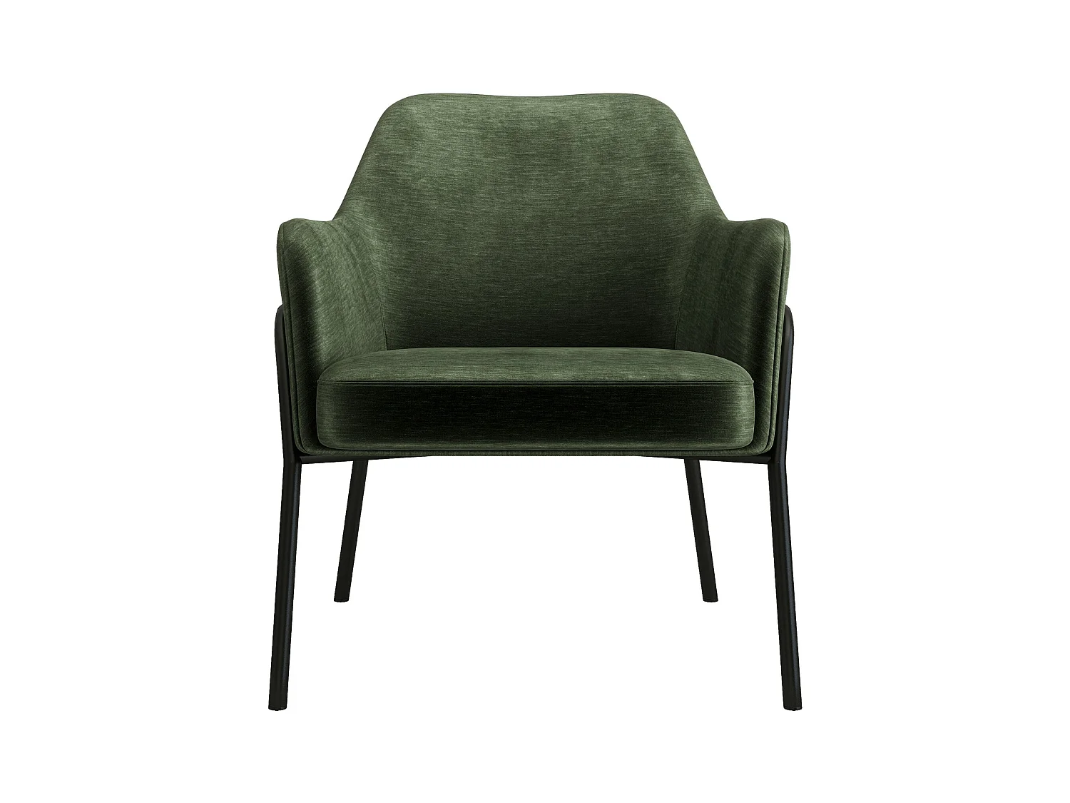 LAYTON-Fauteuil lounge en velours Retro Sauge