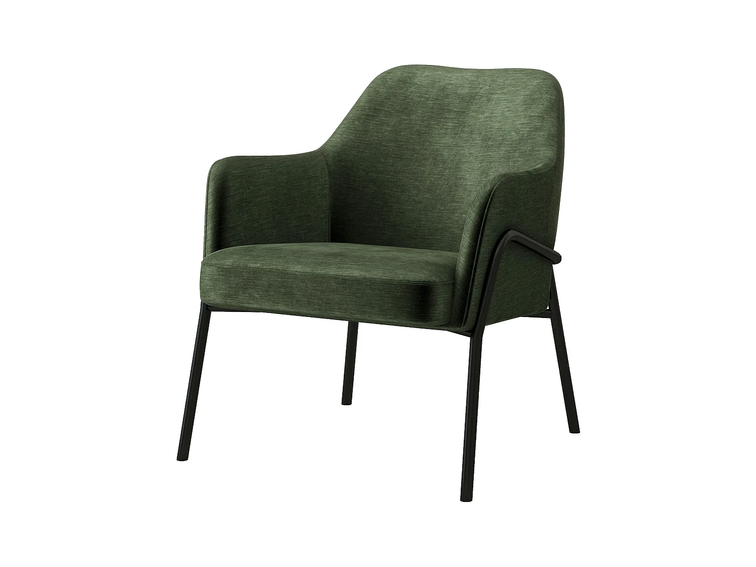 LAYTON - Fauteuil lounge en velours Retro Sauge