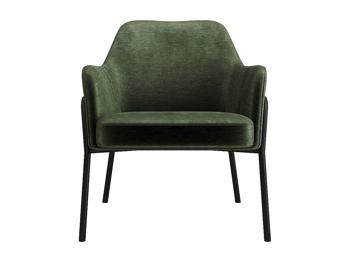 LAYTON-Fauteuil lounge en velours Retro Sauge