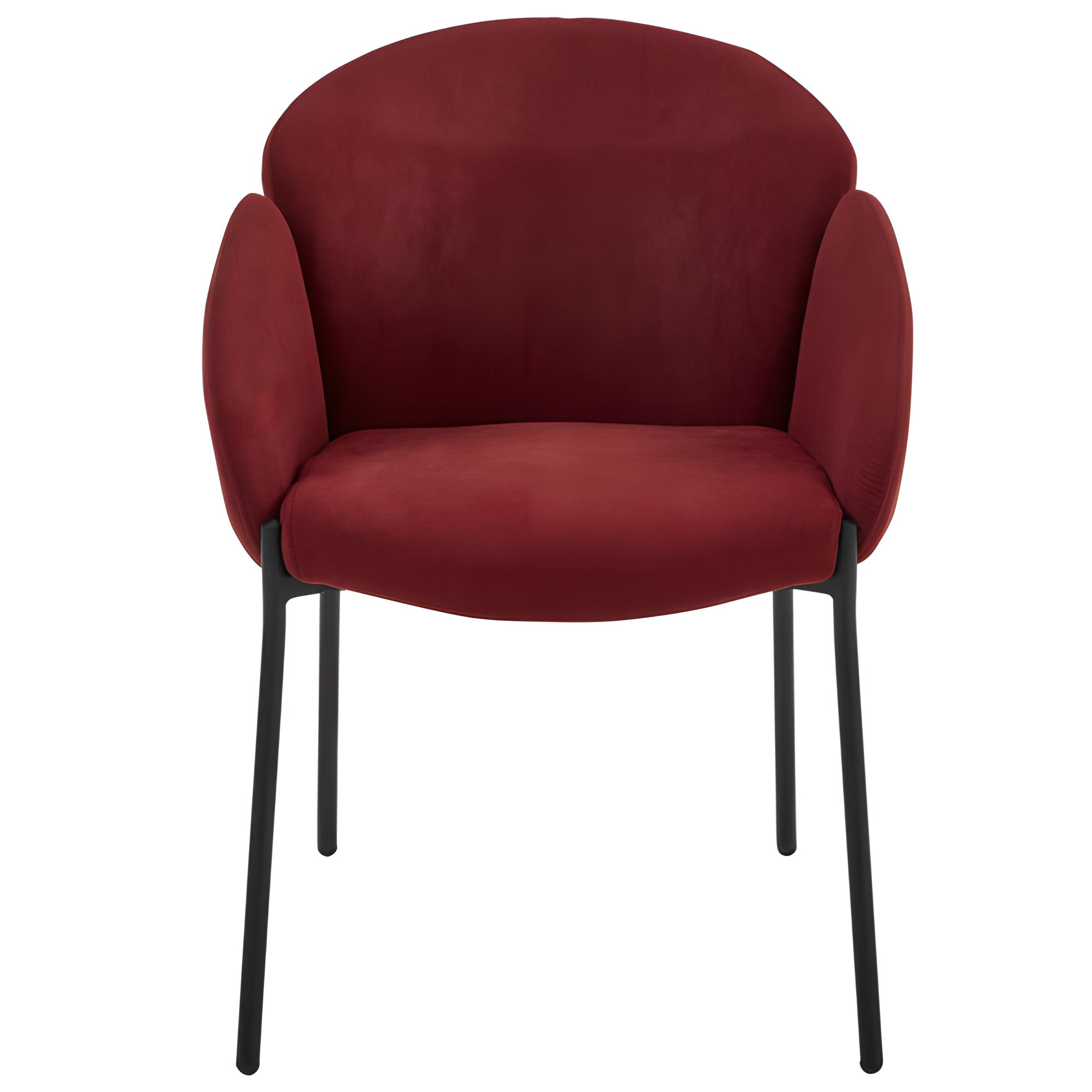 Candice Fauteuil De Table En Tissu Chevrons Bordeaux Et M Tal Noir X