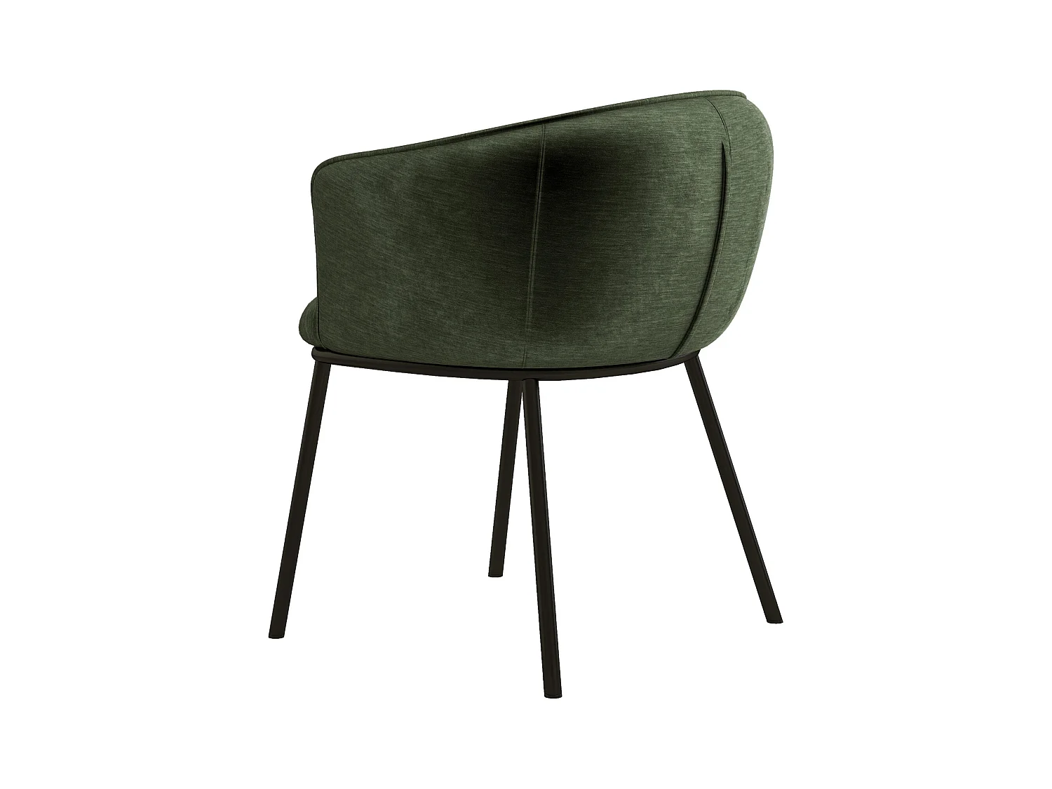 ALVIN-Poltrona da tavolo in tessuto verde e nero
