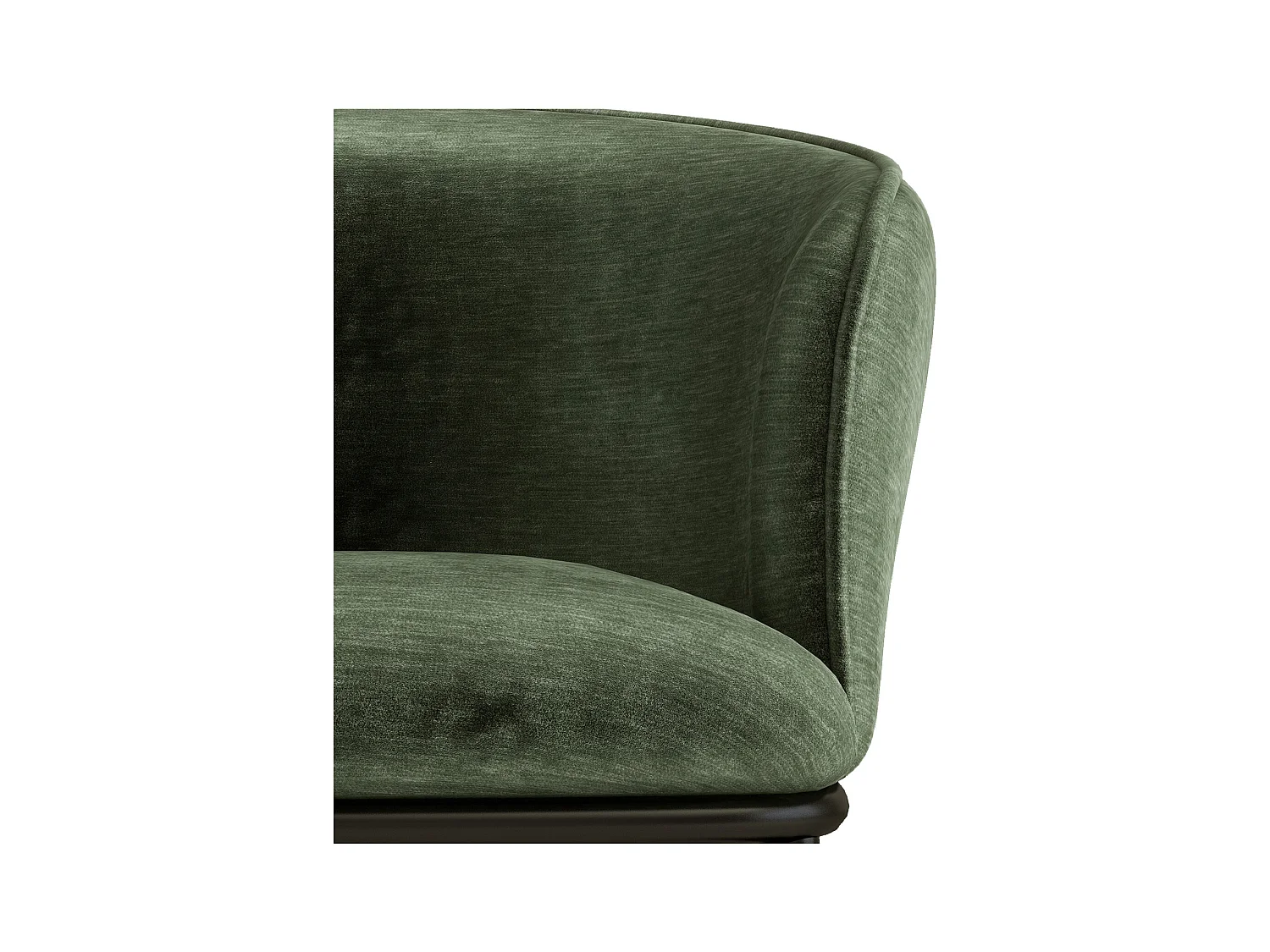 ALVIN-Poltrona da tavolo in tessuto verde e nero