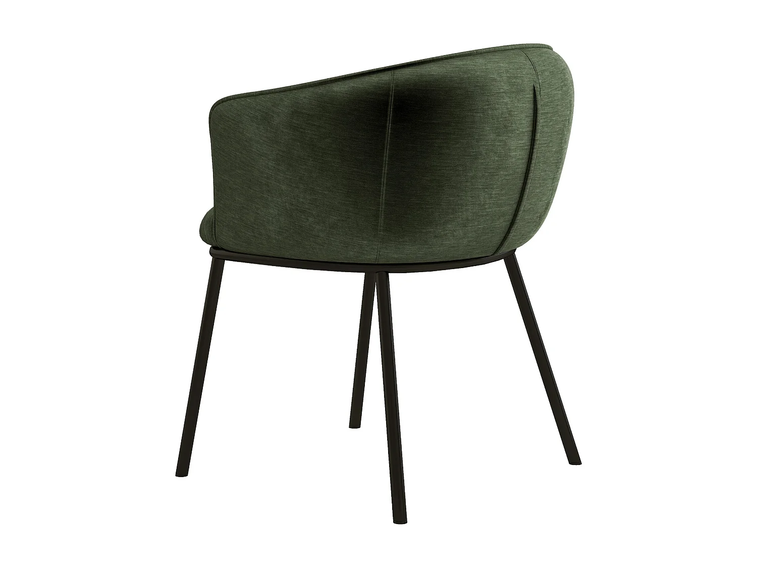 ALVIN-Poltrona da tavolo in tessuto verde e nero