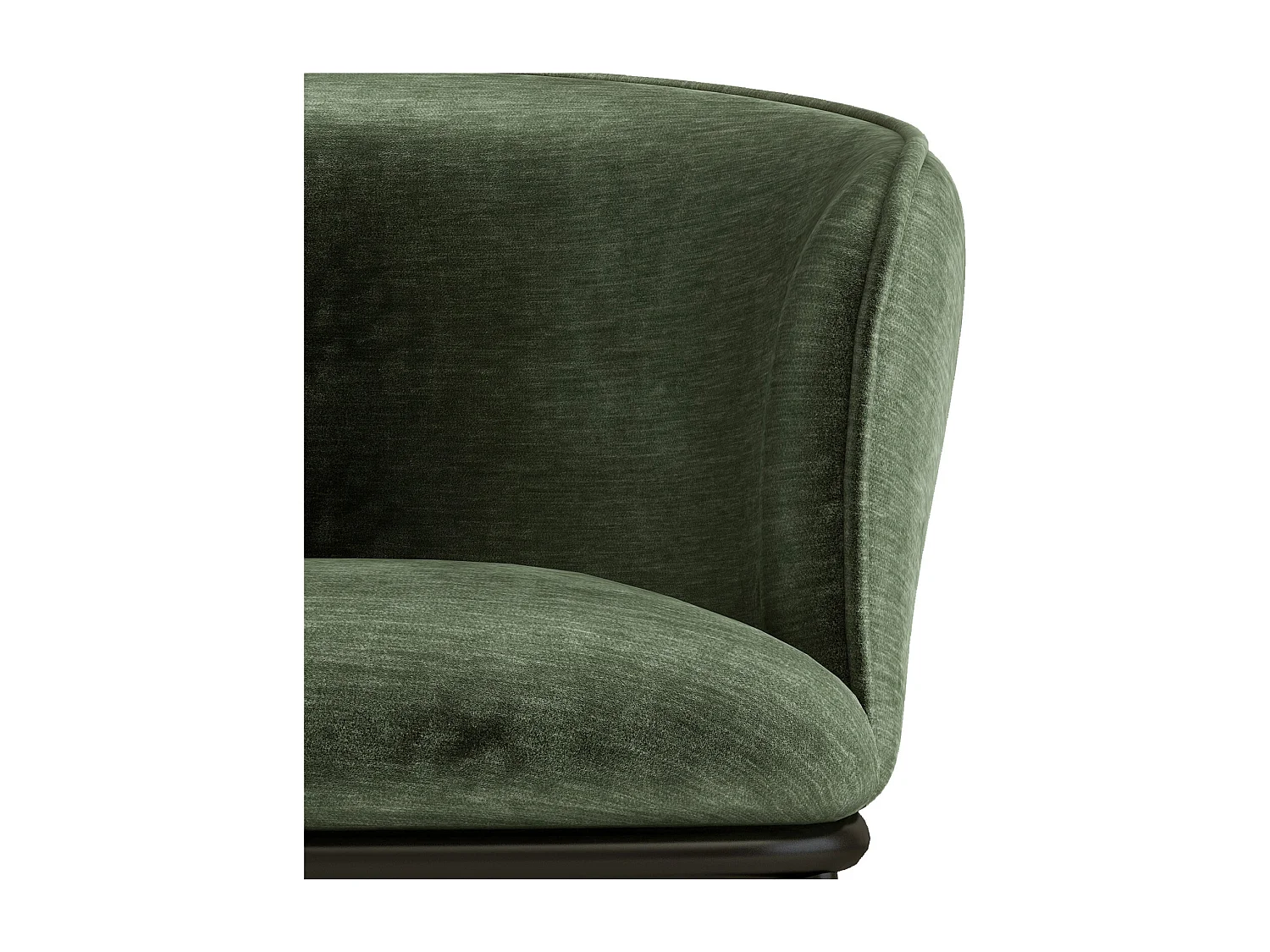 ALVIN-Poltrona da tavolo in tessuto verde e nero