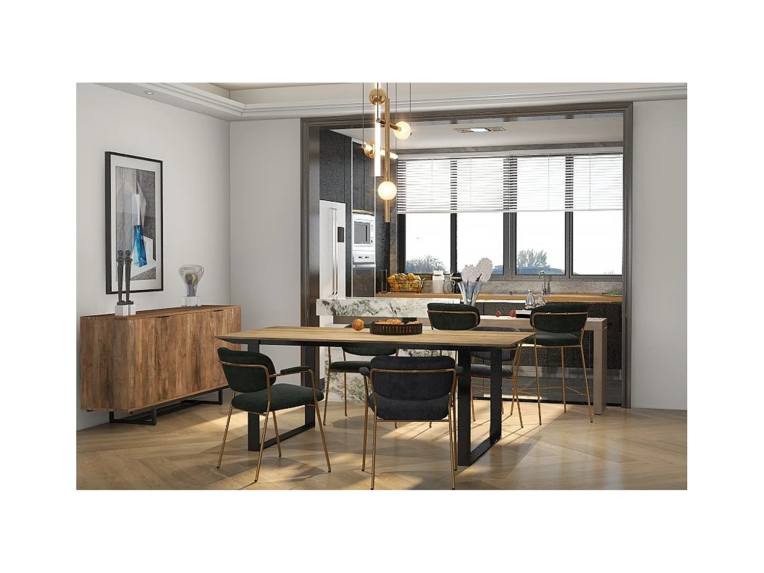 CLARA-Sedia in tessuto a coste Carbonio, metallo dorato(x2)