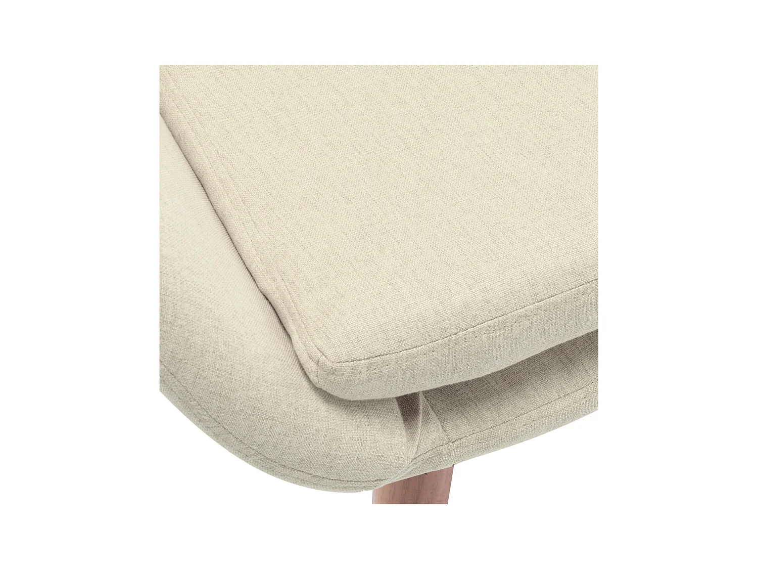 CANCUN-Silla tela lino con patas de metal efecto madera (x2)