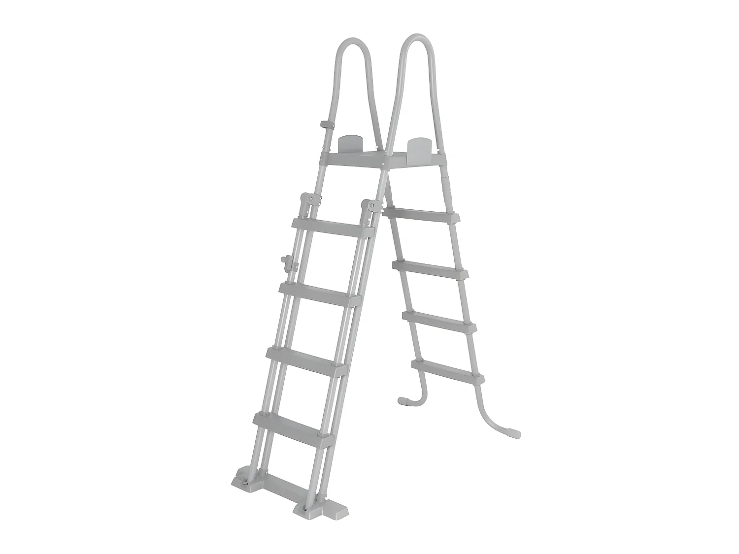 Echelle de sécurité 2 x 4 marches - avec plateforme - pour piscine hauteur 132 cm