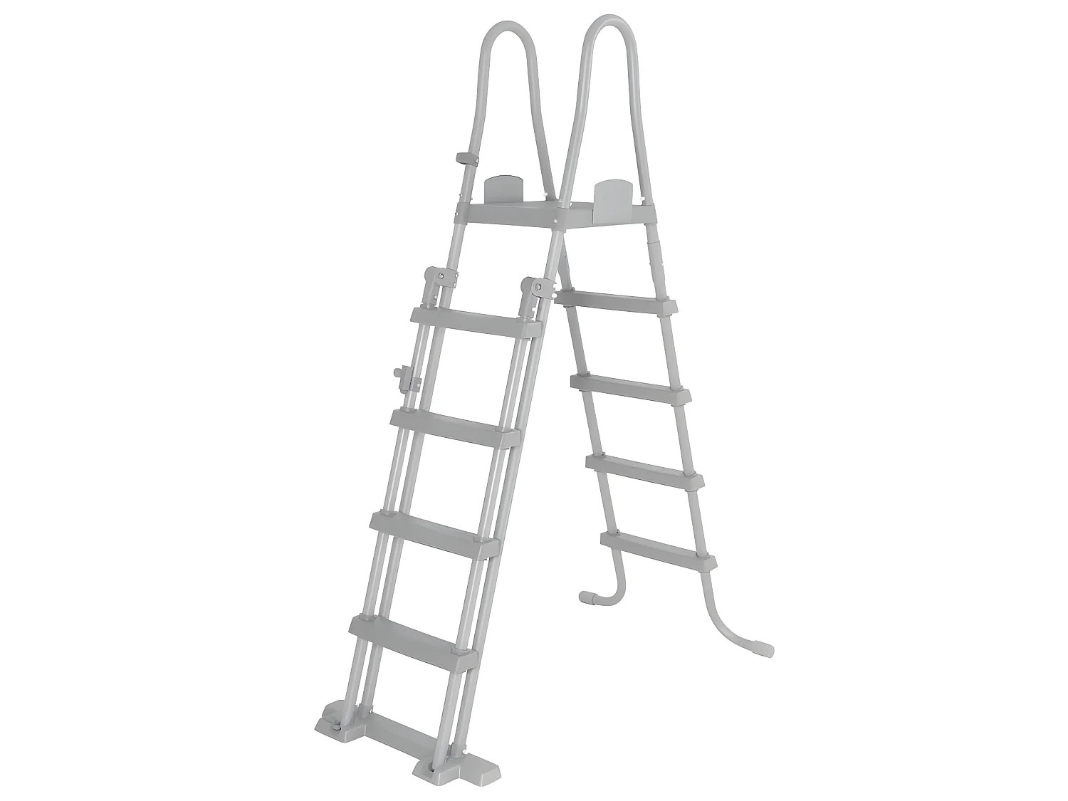 Scaletta di Sicurezza per Piscine Bestway Flowclear 76,5x125x135/192 cm per Piscine Fuori Terra da 132 cm di Altezza