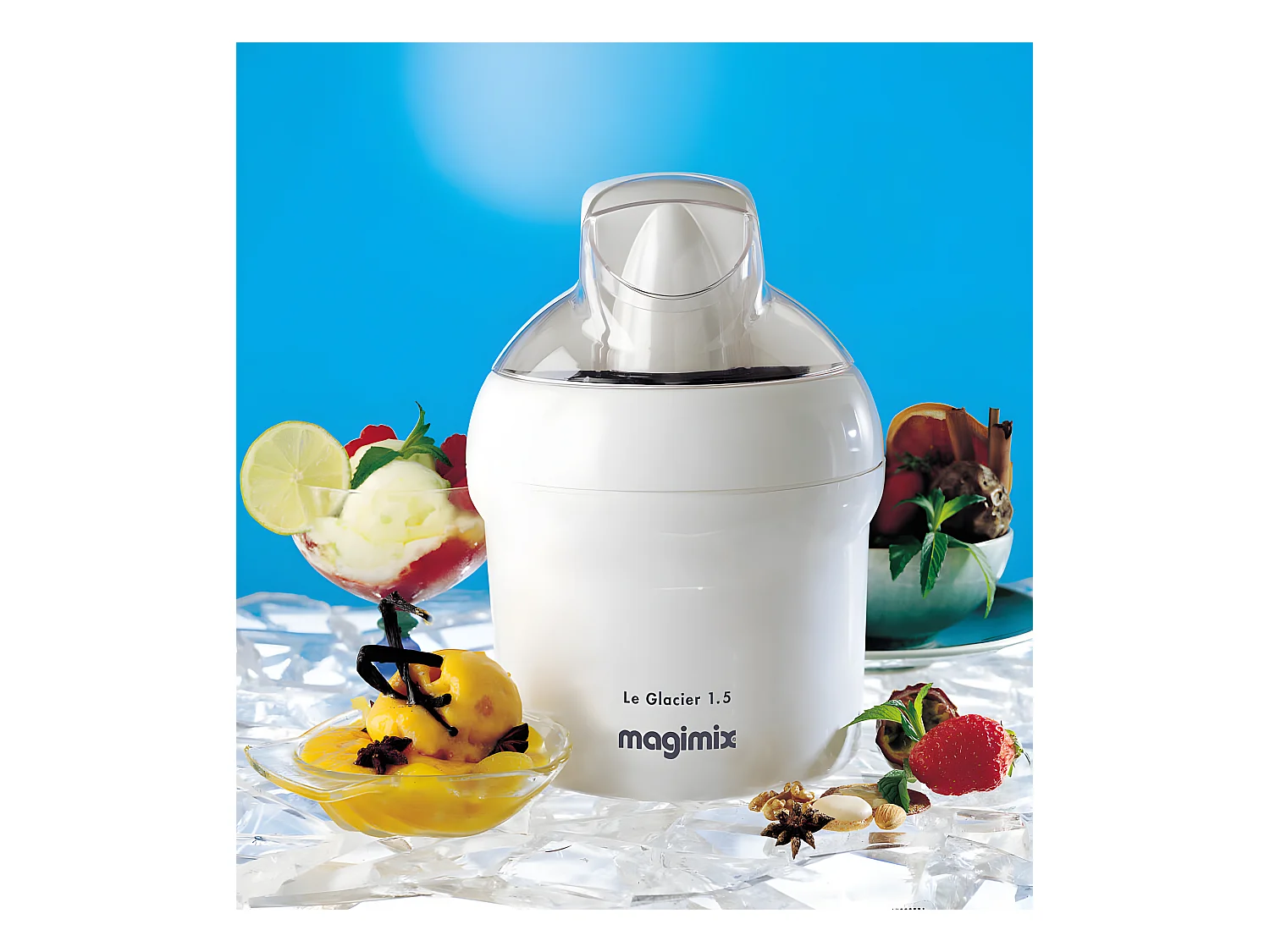 Sorbetière le glacier 1,5 l blanc