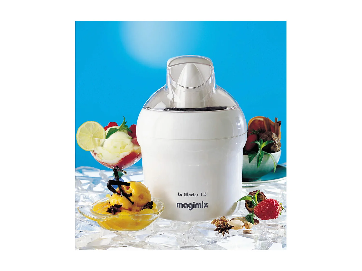 Sorbetière le glacier 1,5 l blanc