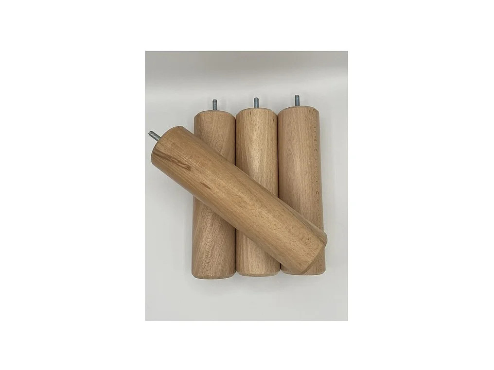 4 PIEDS en BOIS HAUTEUR 15 cm