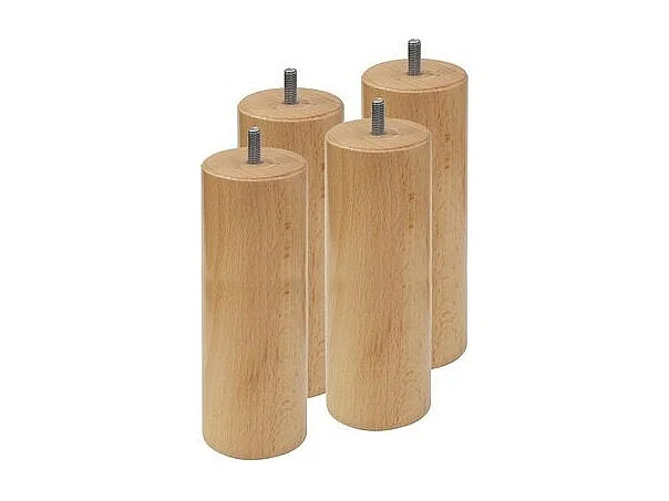 4 PIEDS en BOIS HAUTEUR 15 cm