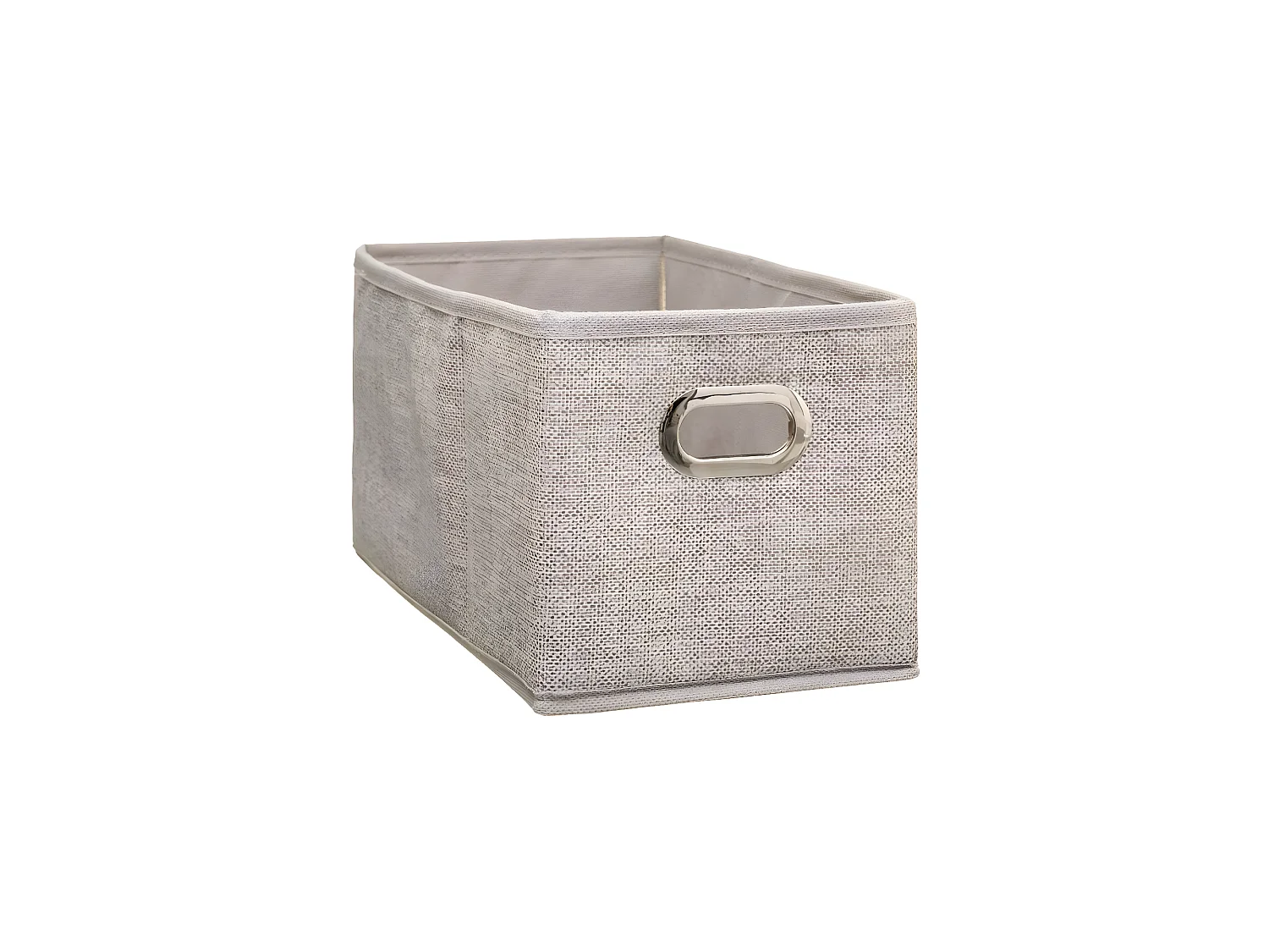 Boîte de rangement tissu Beige Lin chiné 15 x 31 x 15 cm