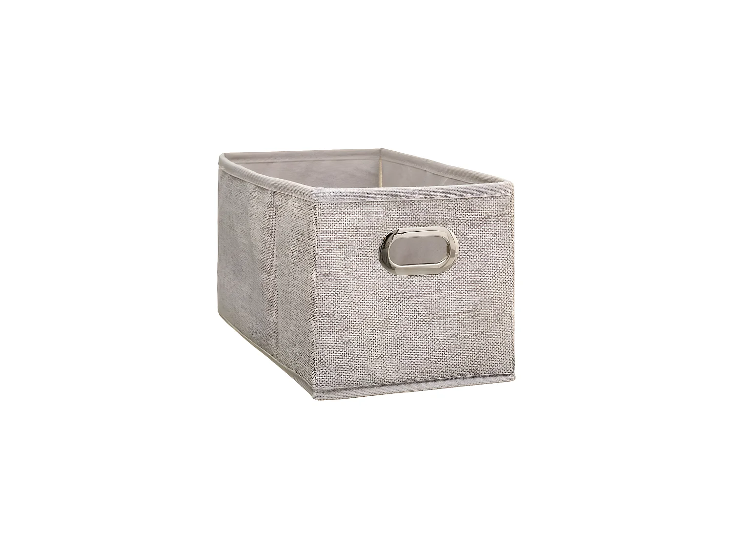 Boîte de rangement tissu Beige Lin chiné 15 x 31 x 15 cm