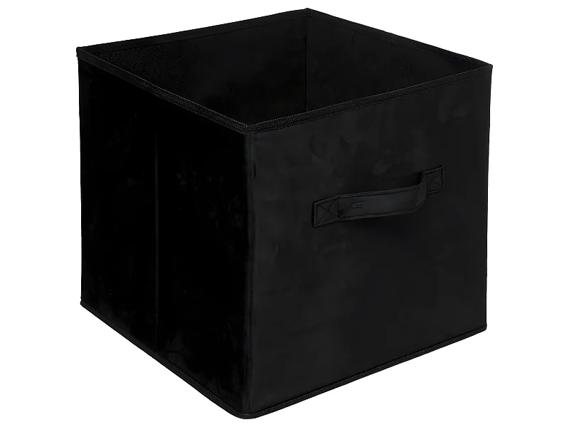 Boite de rangement en Velours Noir 31 x 31 x 31 cm