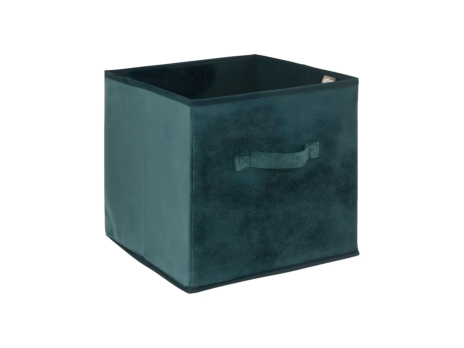 Boîte de Rangement en Velours Bleu Pétrole 31 x 31 x 31 cm