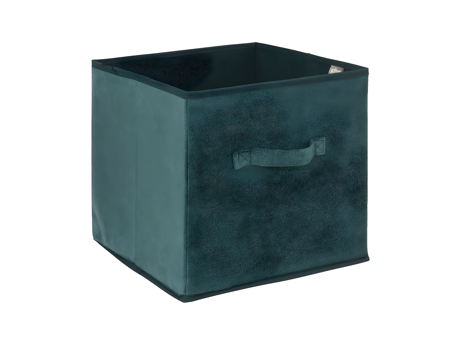 Boîte de Rangement en Velours Bleu Pétrole 31 x 31 x 31 cm
