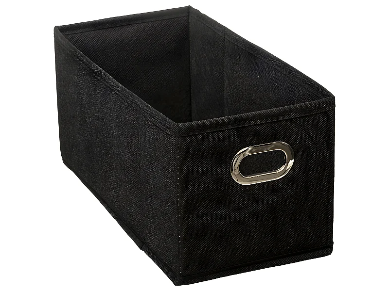 Boîte de rangement tissu Noir 15 x 31 x 15 cm
