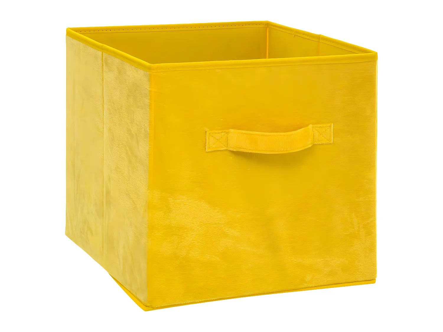 Boîte de Rangement en Velours Jaune 31 x 31 x 31 cm