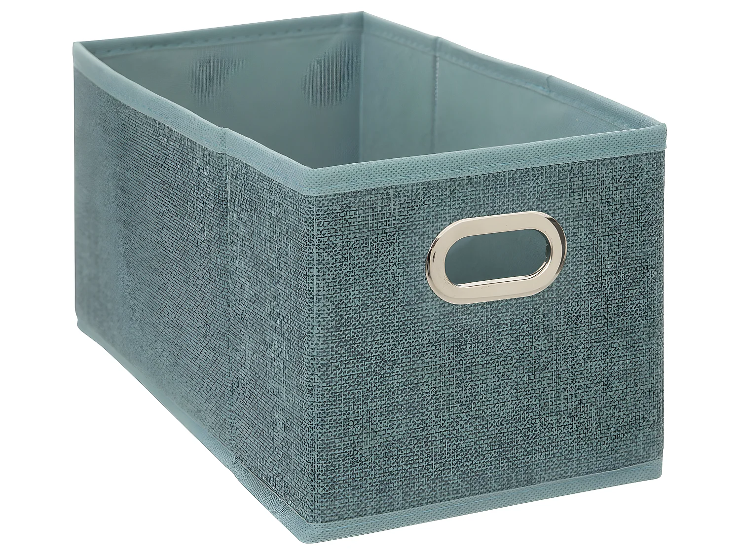 Boîte de rangement tissu Bleu Pétrole chiné 15 x 31 x 15 cm