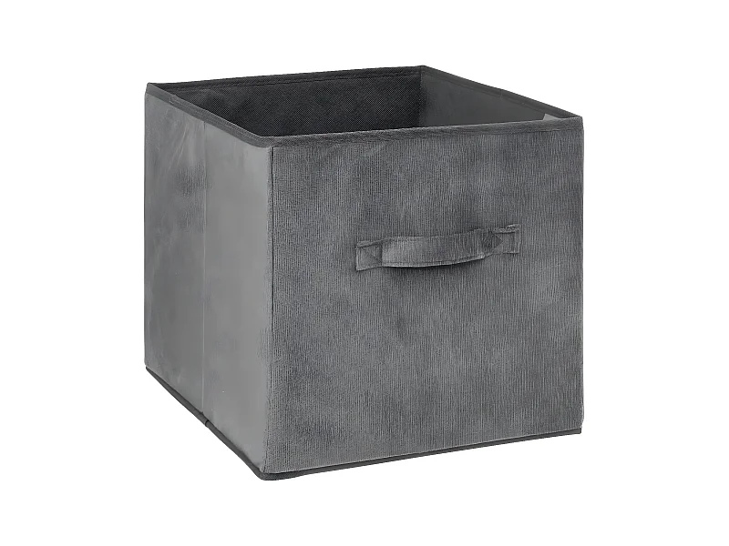 Boîte de Rangement en Velours Gris  31 x 31 x 31 cm