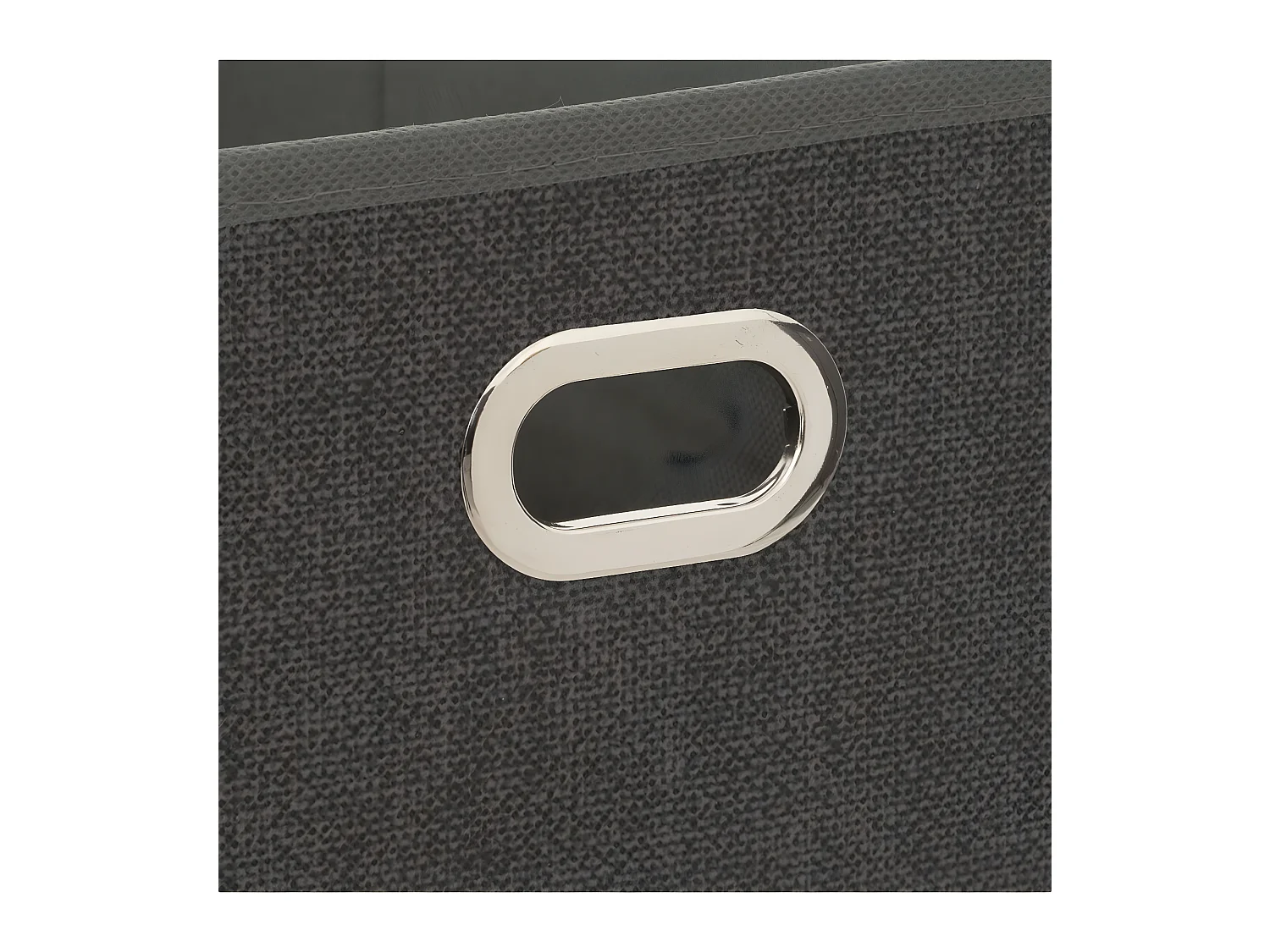 Boîte de rangement tissu Gris foncé chiné 15 x 31 x 15 cm