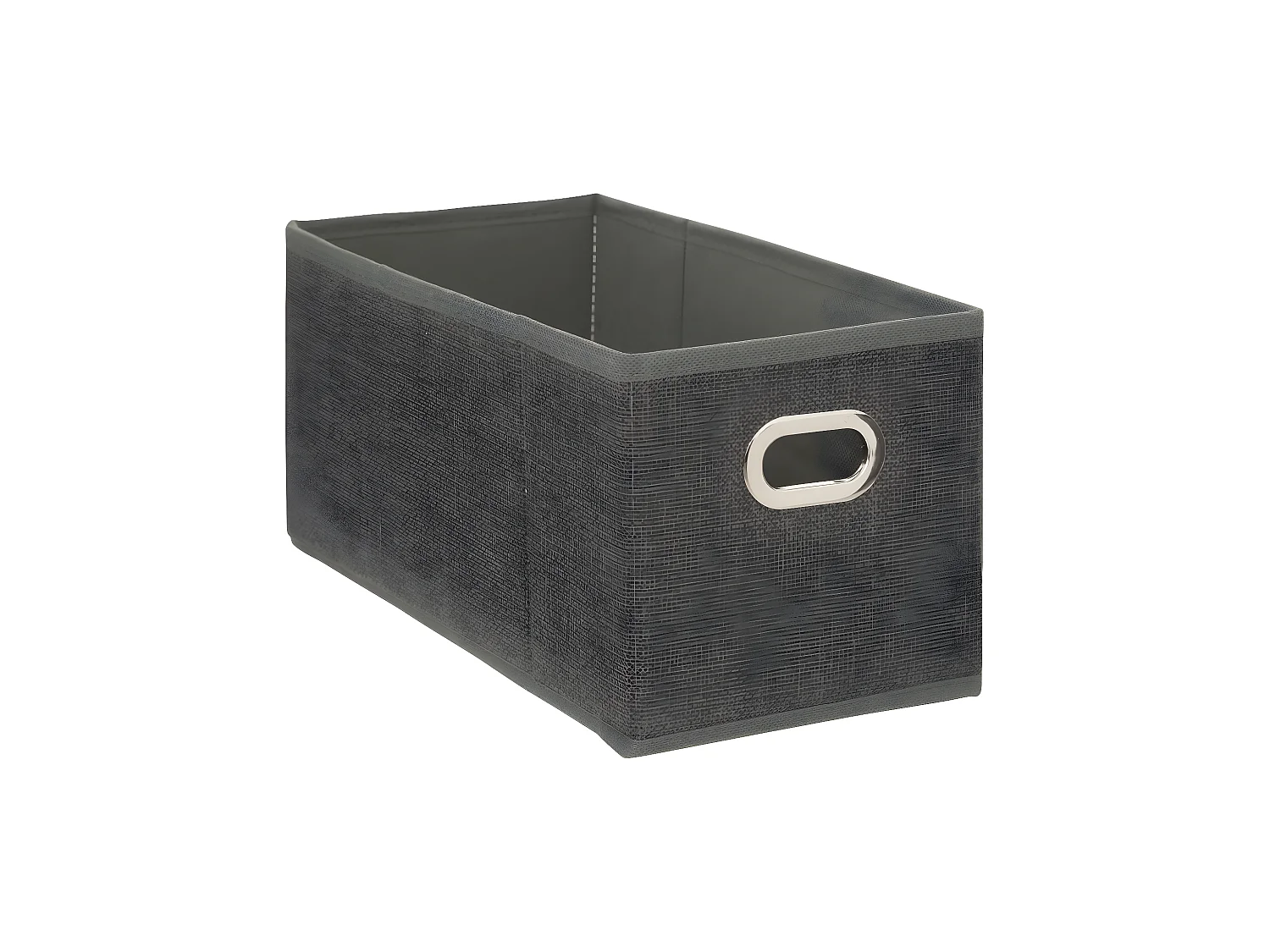 Boîte de rangement tissu Gris foncé chiné 15 x 31 x 15 cm