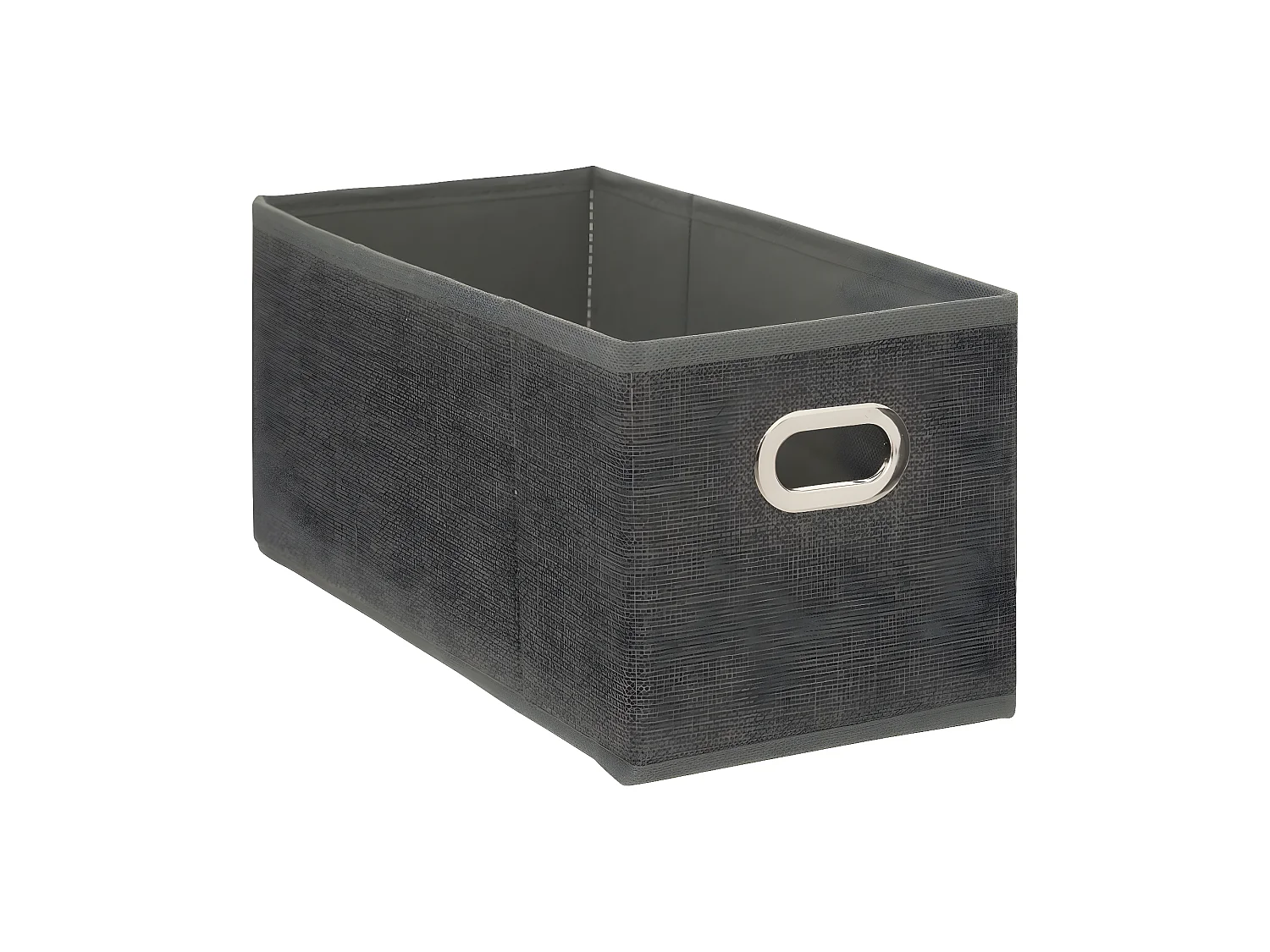 Boîte de rangement tissu Gris foncé chiné 15 x 31 x 15 cm