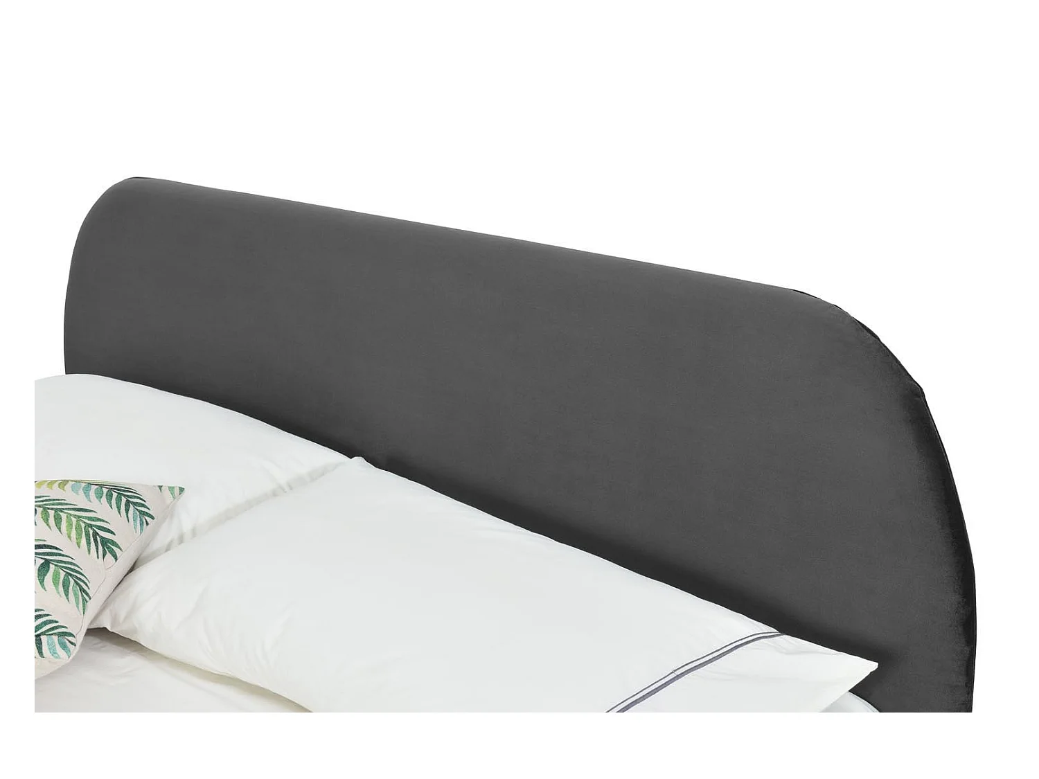 Bett 160 x 200 cm Samt, grau & schwarze Beine PHOENIX