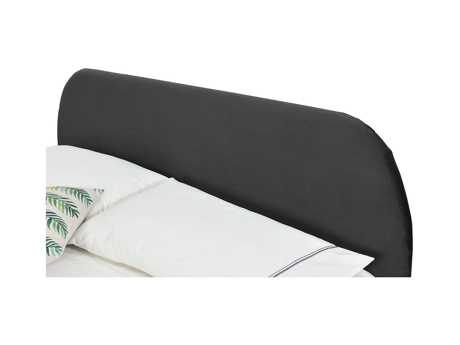 Bett 160 x 200 cm Samt, grau & schwarze Beine PHOENIX