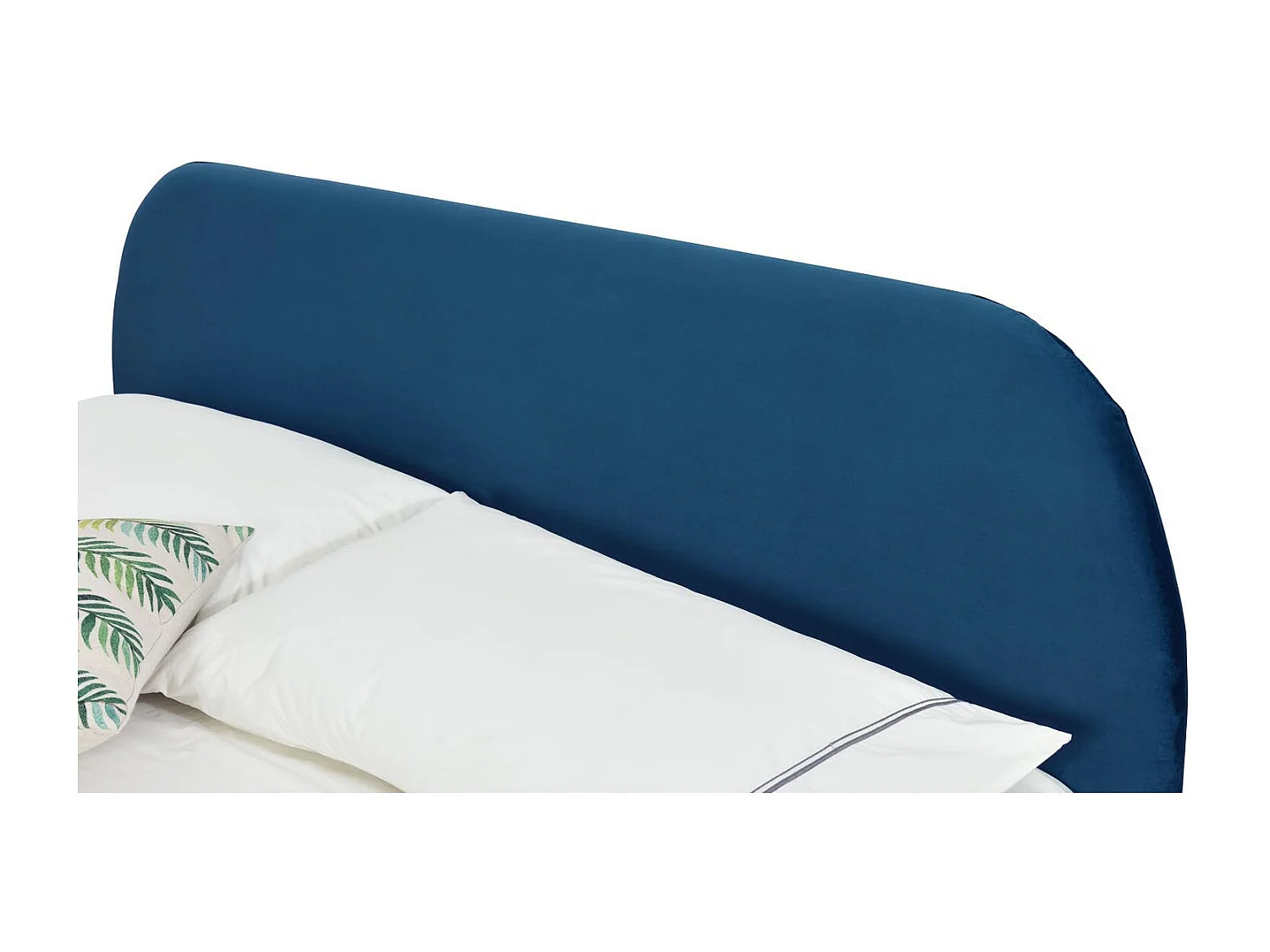 Lit 160 x 200 cm en velours et laiton bleu PHOENIX