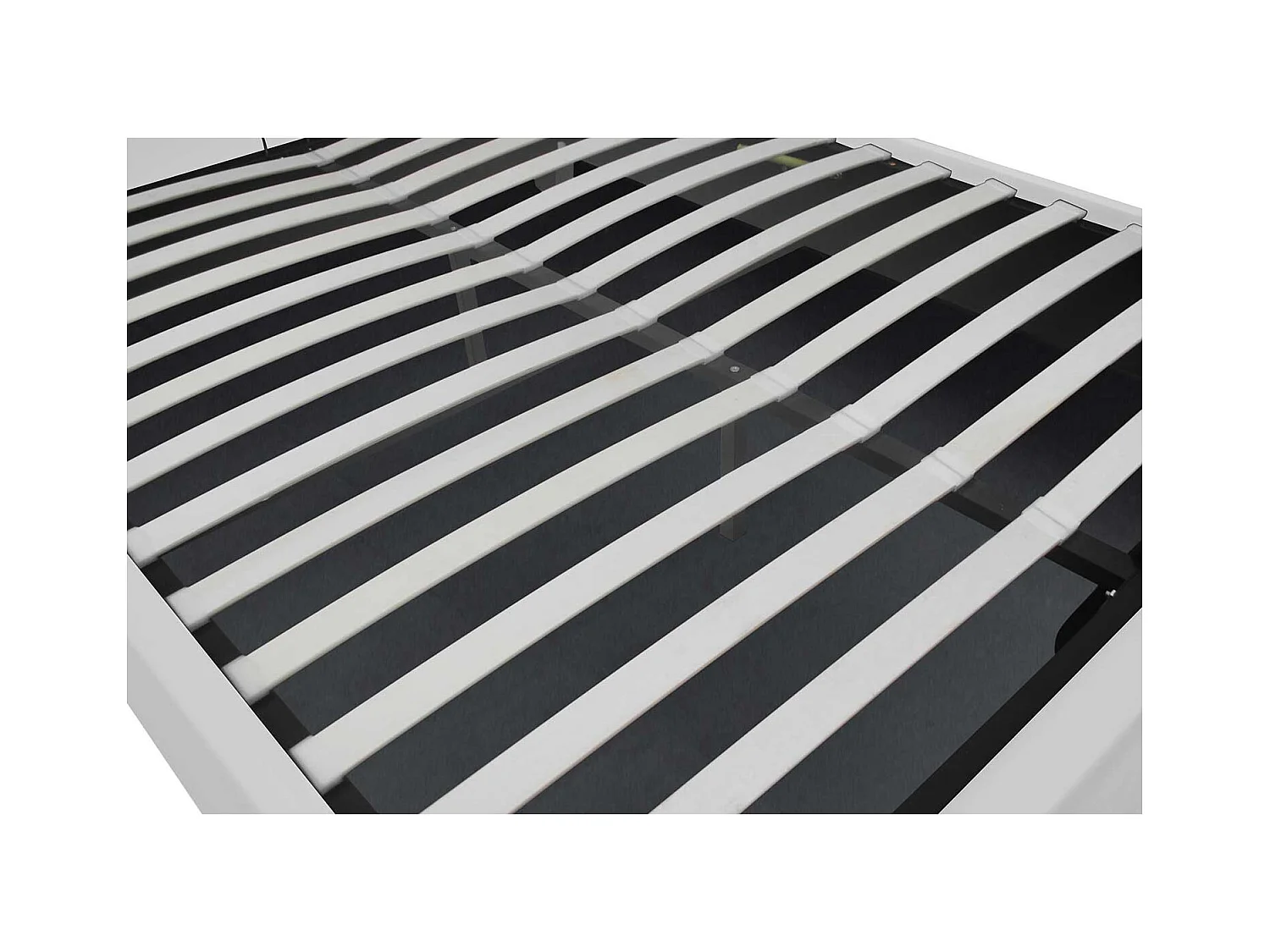 LED-Bettgestell mit Stauraum 160 x 200 cm weiß NEW YORK