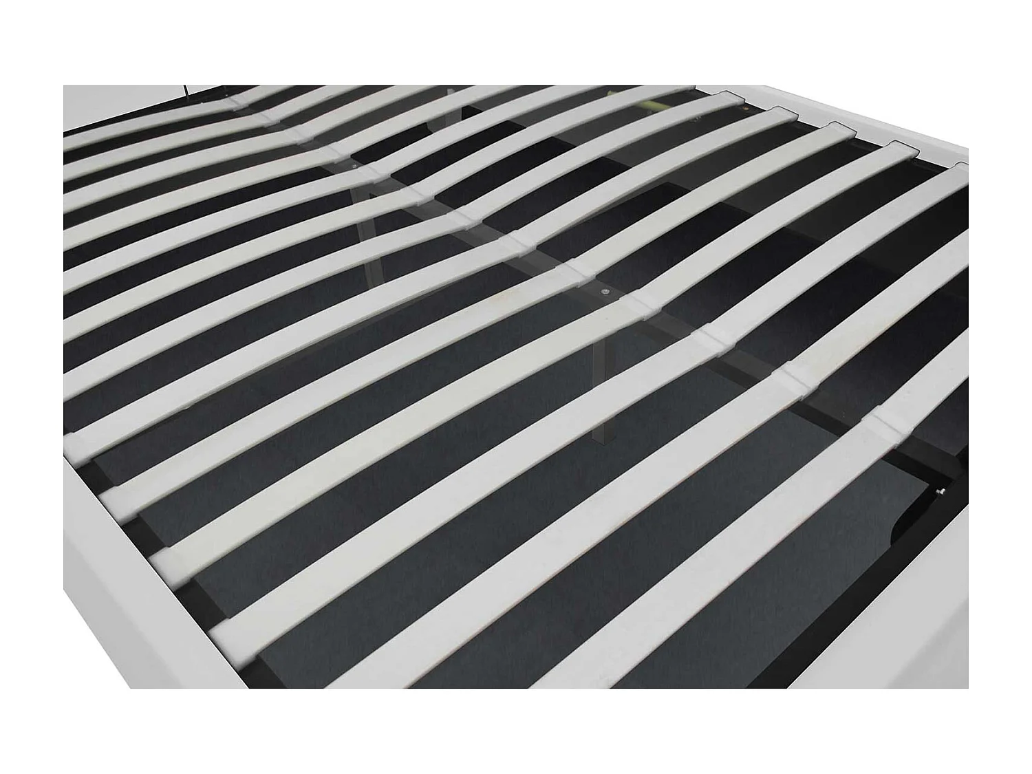 Structure de lit LED avec rangements 160 x 200 cm blanc NEWYORK