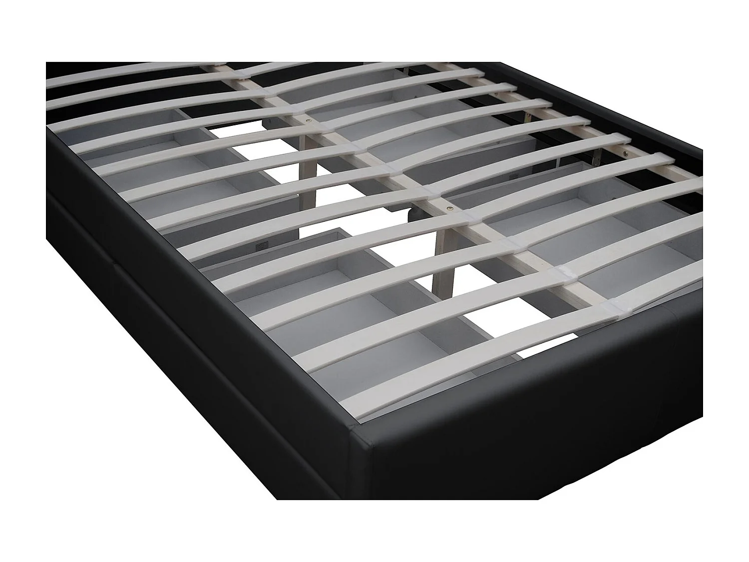 Lit coffre avec led 140 x 190 cm noir ENFIELD