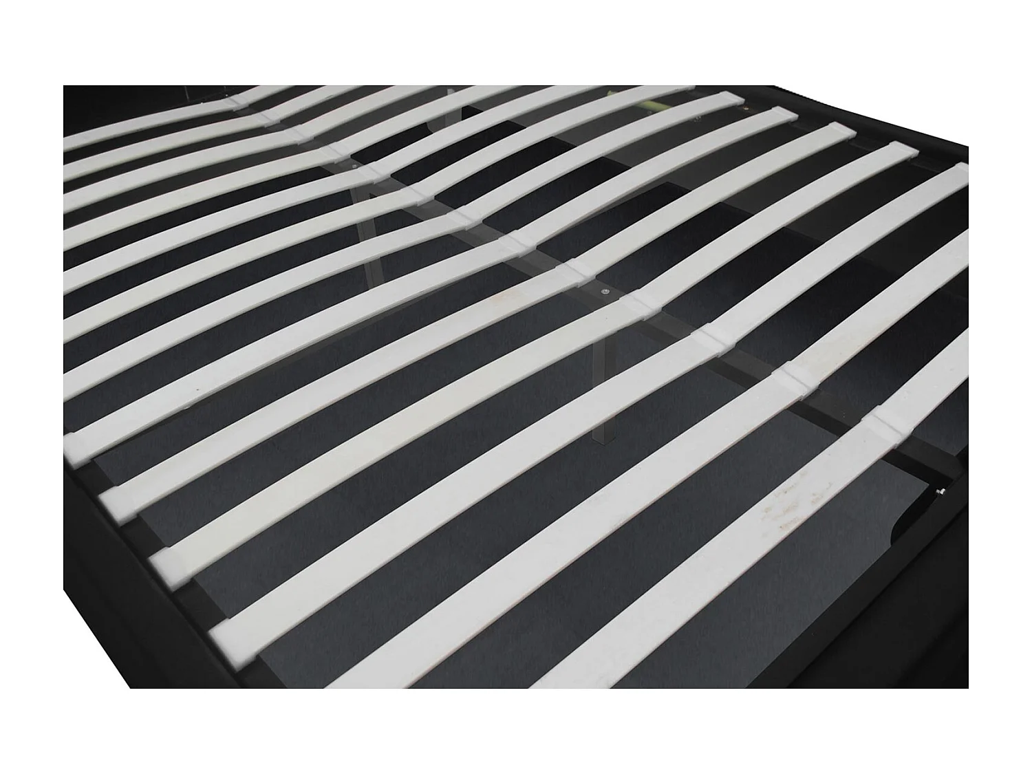 Structure de lit LED avec rangements 160 x 200 cm noir NEWYORK