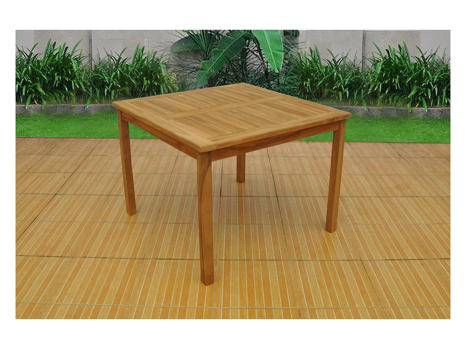 Tavolo da giardino quadrato in teak KARRA
