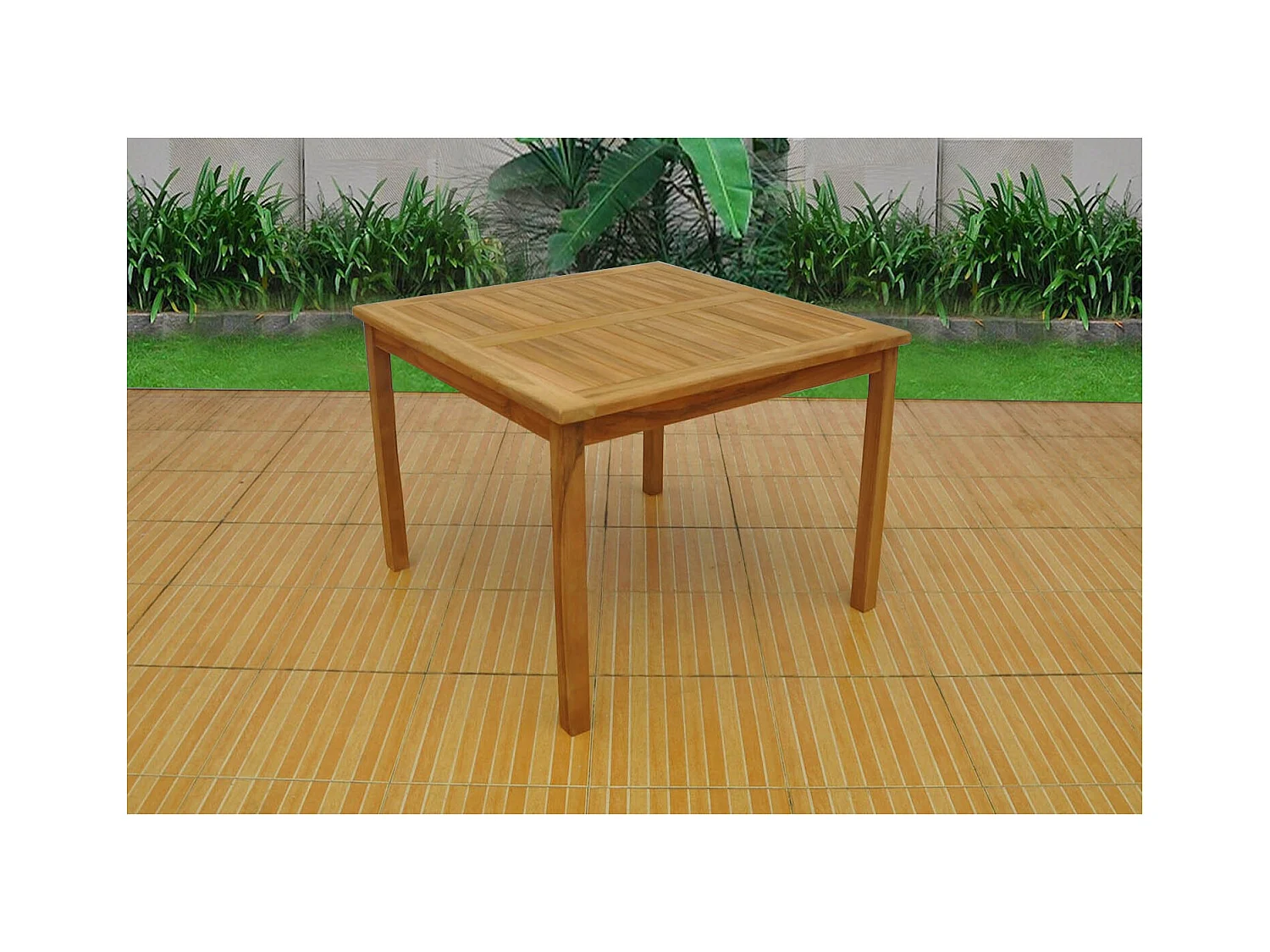 Tavolo da giardino quadrato in teak KARRA