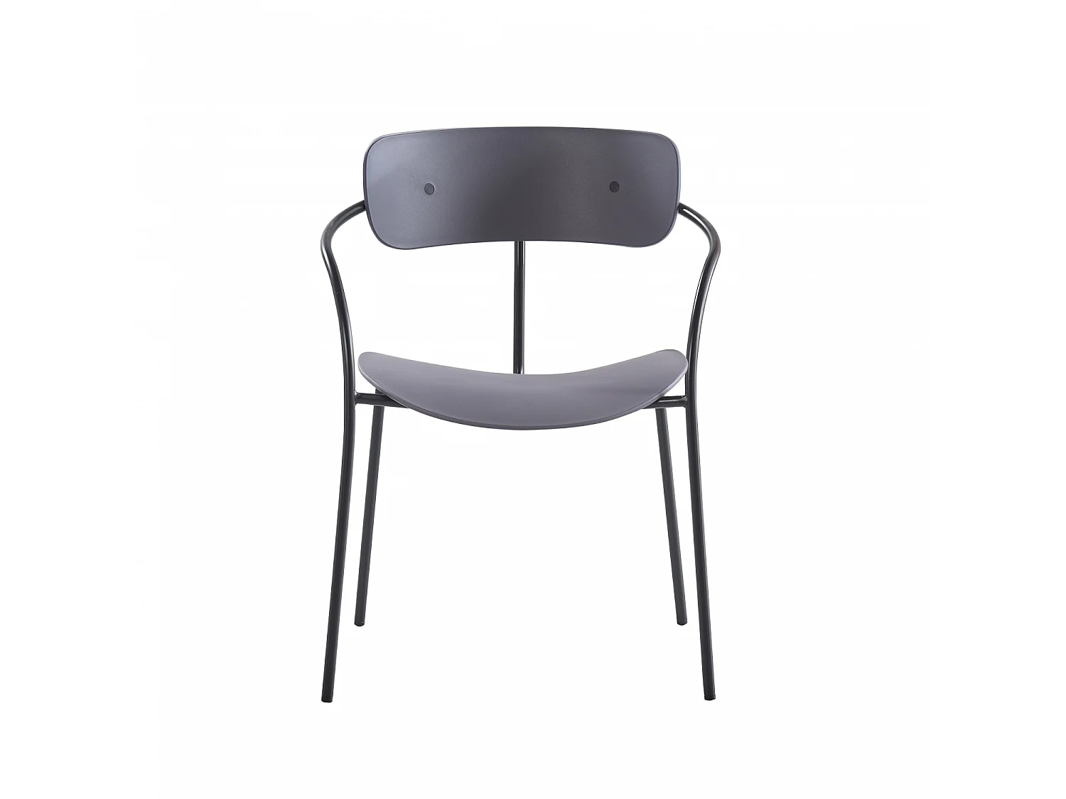 Set van 4 designstoelen donkergrijs ALEXIA - Eigentijdse stijl - Voor keuken of woonkamer